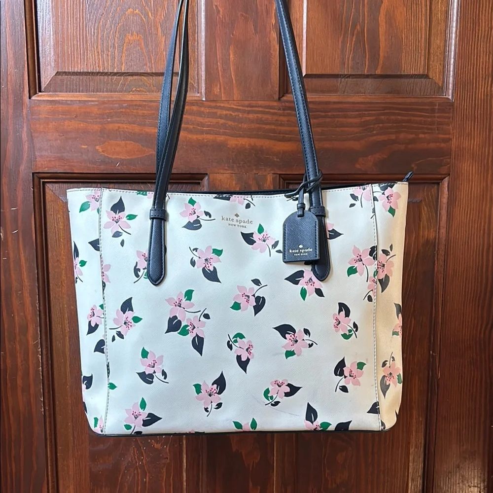 Kate Spade Floral Tote Bag - Cream and Black - Picture 14 of 16